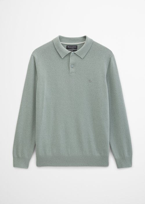 Regular-Fit Knit Polo Shirt — Faded Mint