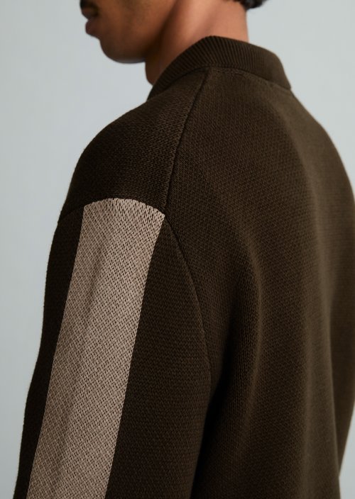 Relaxed-fit cardigan — Chocolate Brown