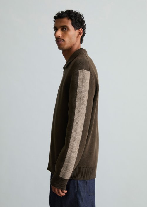 Relaxed-fit cardigan — Chocolate Brown