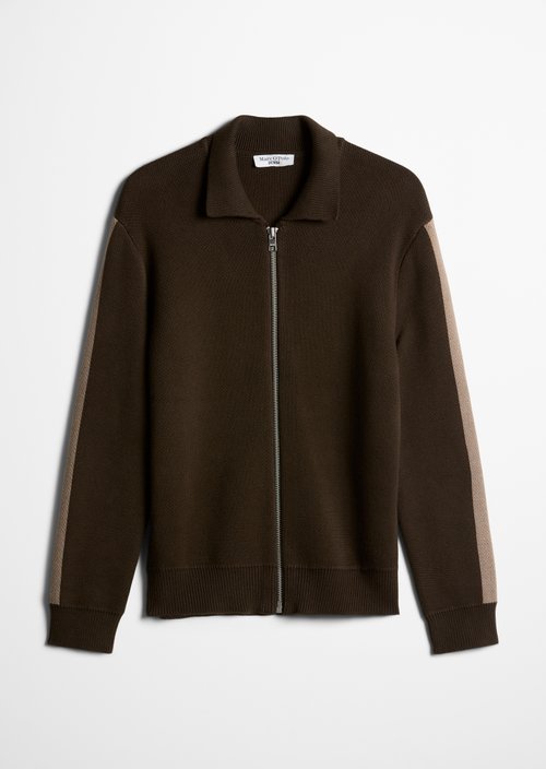 Relaxed-fit cardigan — Chocolate Brown