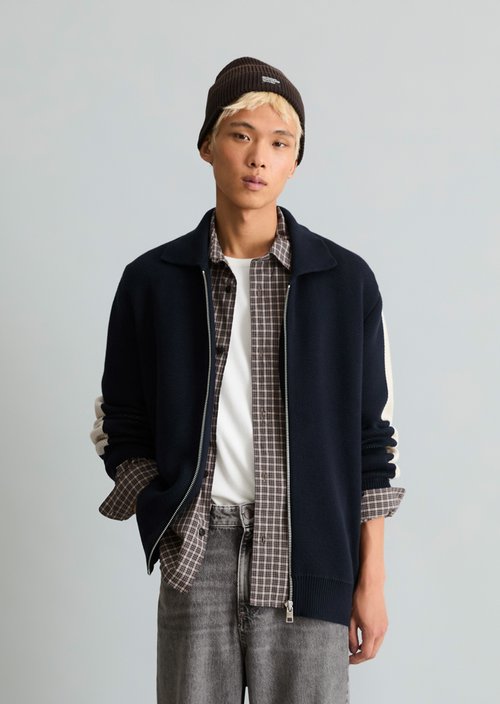 Relaxed-fit cardigan — Dark Navy