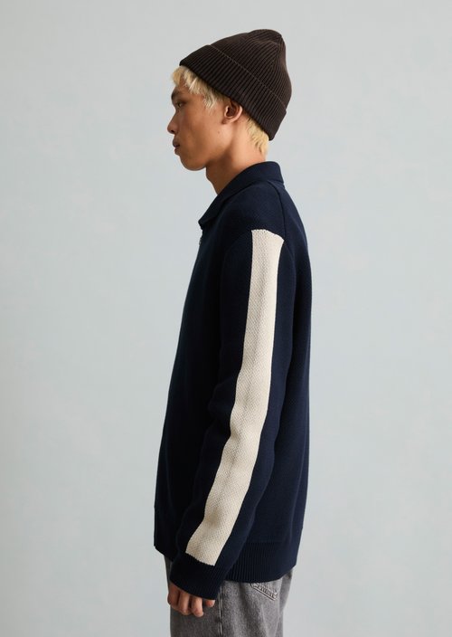 Relaxed-fit cardigan — Dark Navy