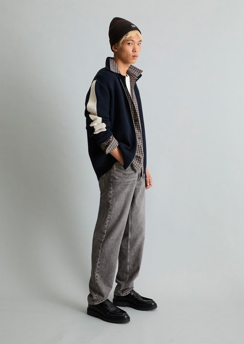 Relaxed-fit cardigan — Dark Navy