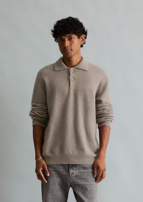 Regular-fit polo-style sweater — Dolphin