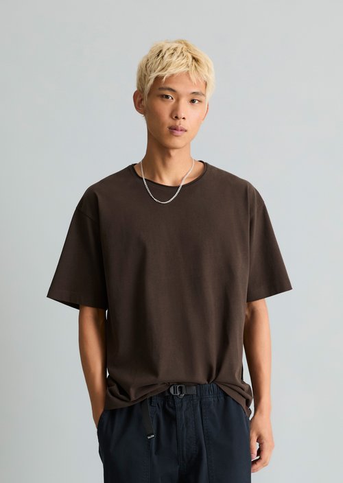 Relaxed-fit T-shirt — Chocolate Brown