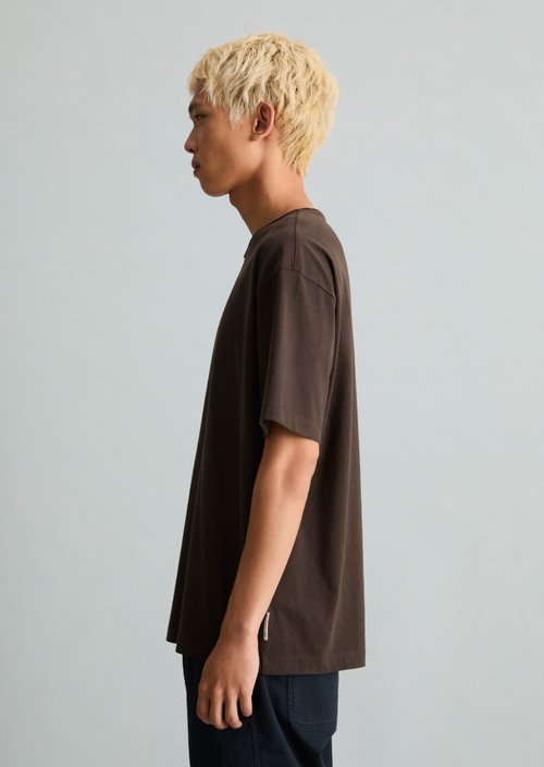 Relaxed-fit T-shirt — Chocolate Brown