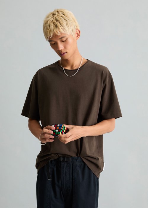 Relaxed-fit T-shirt — Chocolate Brown