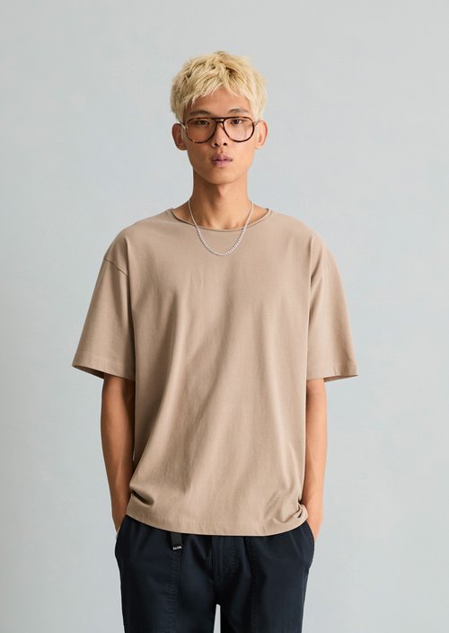 Relaxed-fit T-shirt — Cold Taupe