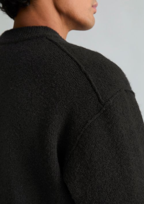Relaxed-fit cardigan — Black