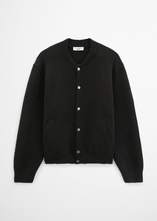Relaxed-fit cardigan — Black