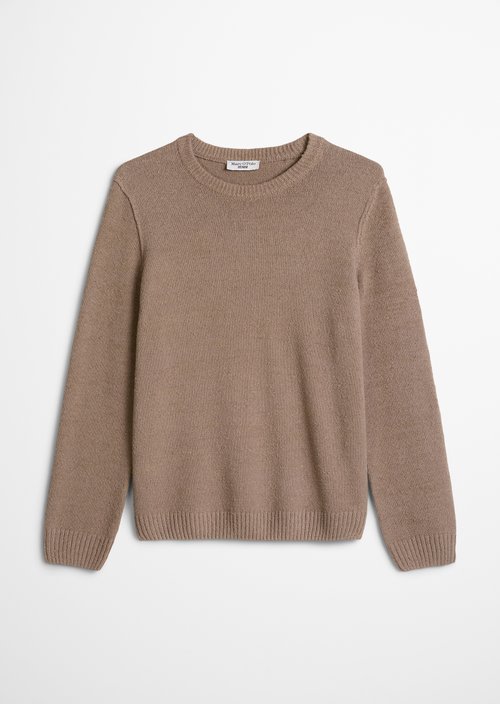 Regular-Fit Bouclé Sweater — Dolphin