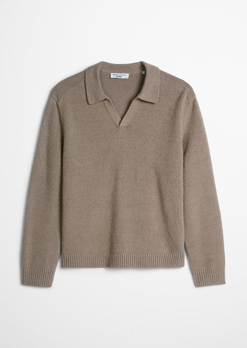 Regular-Fit Bouclé Sweater — Dolphin