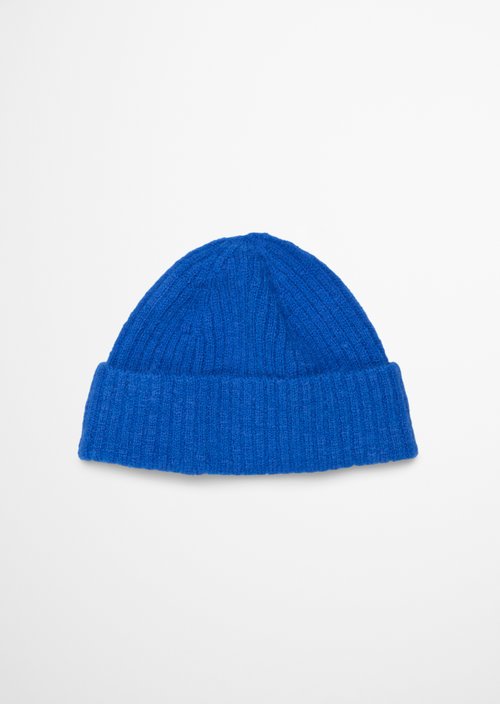 Bouclé Knit Hat — Pale Cobalt