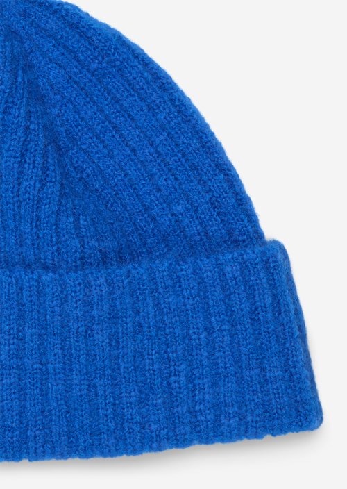 Bouclé Knit Hat — Pale Cobalt