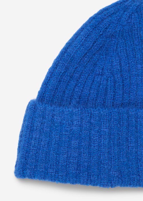 Bouclé Knit Hat — Pale Cobalt