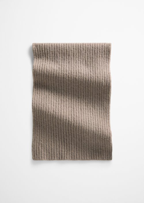 Bouclé Knit Scarf — Dolphin