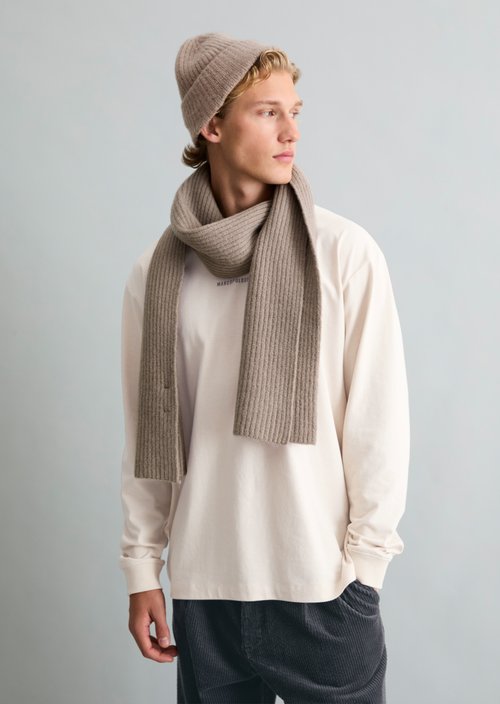 Bouclé Knit Scarf — Dolphin