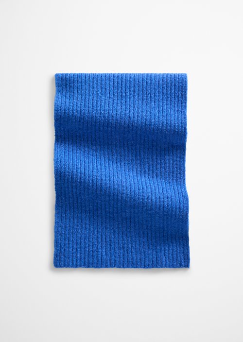 Bouclé Knit Scarf — Pale Cobalt