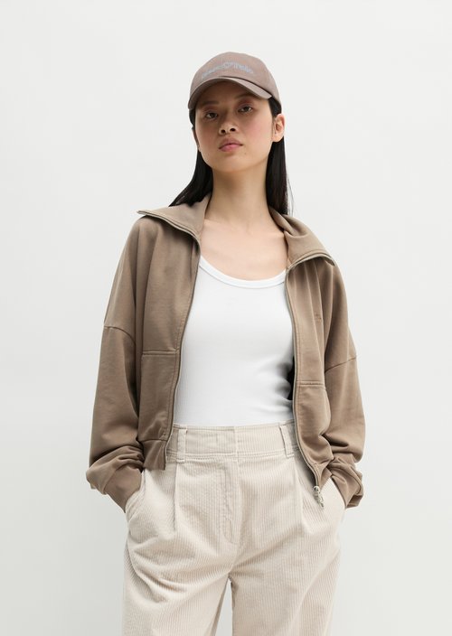 Oversize sweat jacket — Stone Taupe