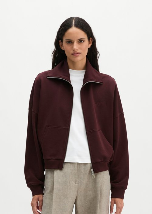 Oversize sweat jacket — Black Cherry