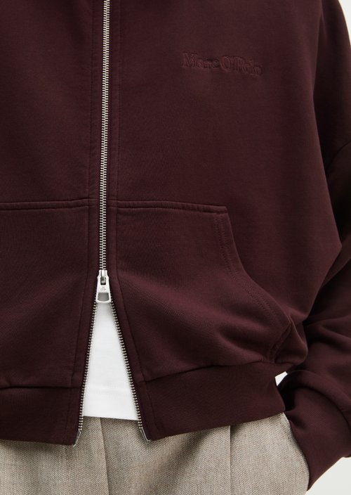Oversize sweat jacket — Black Cherry