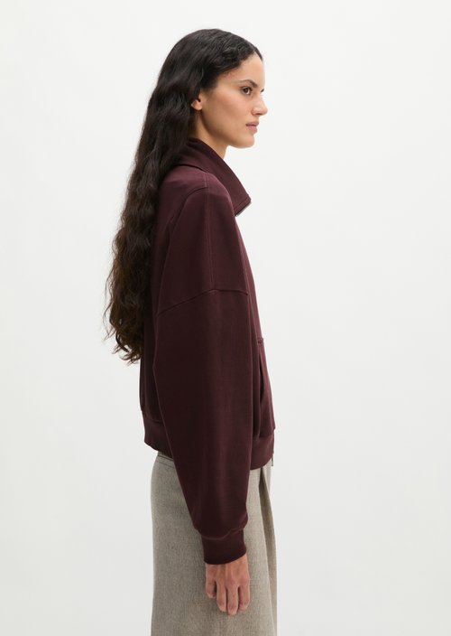 Oversize sweat jacket — Black Cherry