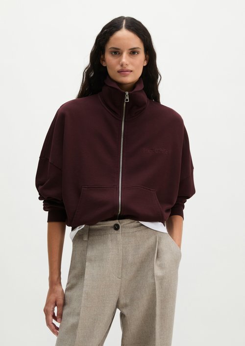 Oversize sweat jacket — Black Cherry