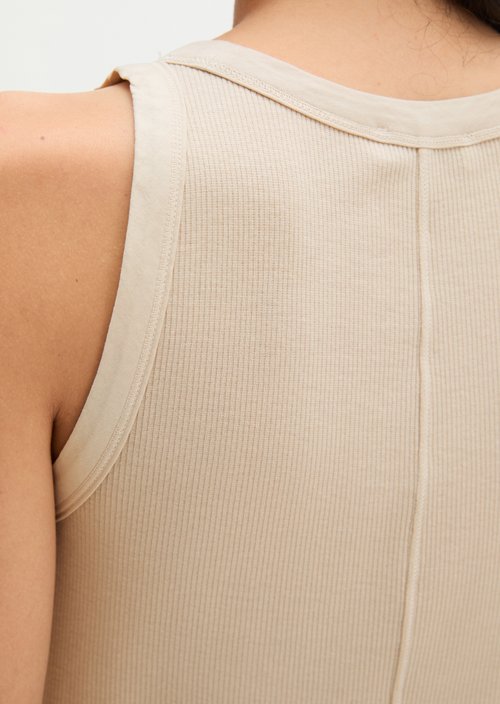 Ribbed tank top slim — Natural
