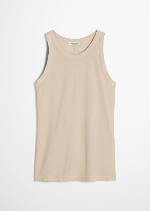 Ribbed tank top slim — Natural