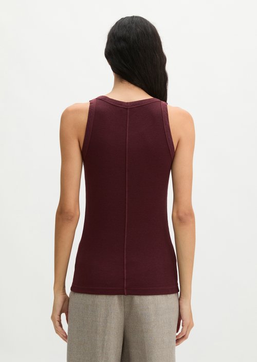 Ribbed tank top slim — Black Cherry
