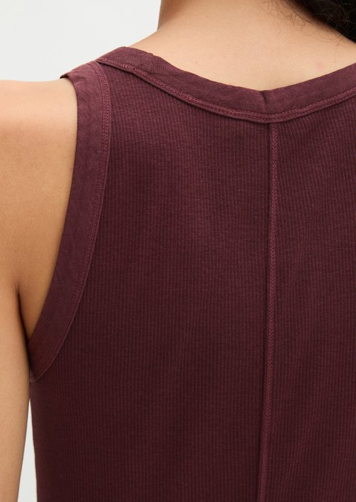 Ribbed tank top slim — Black Cherry