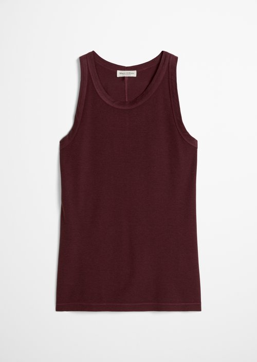 Ribbed tank top slim — Black Cherry