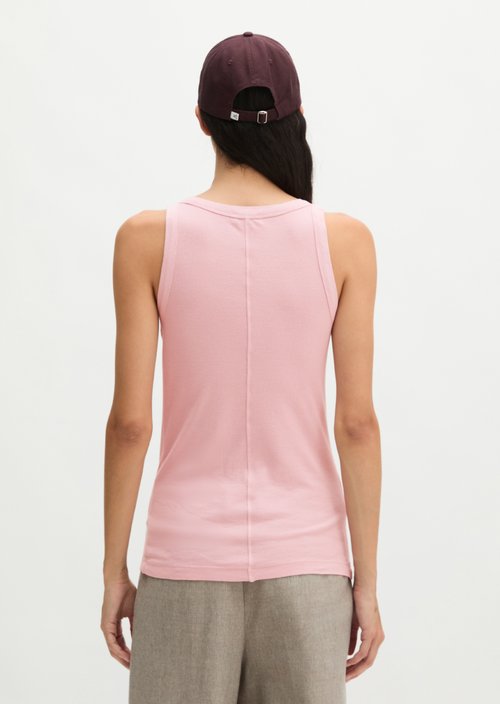 Ribbed tank top slim — Misty Rose