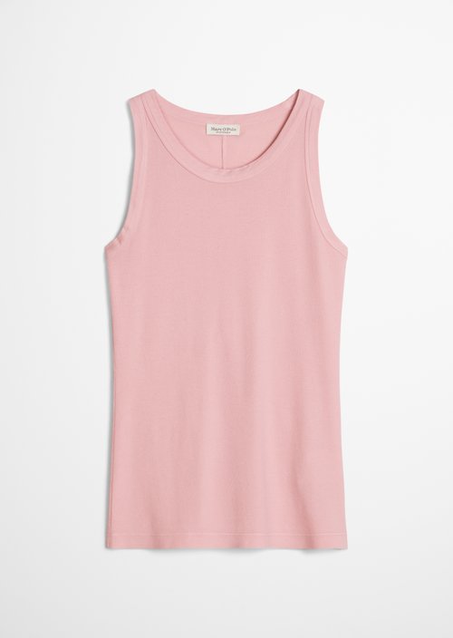 Ribbed tank top slim — Misty Rose