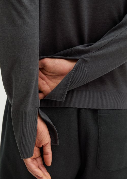 Luxury longsleeve relaxed — Broken Graphite