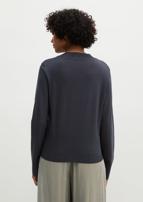Luxury longsleeve relaxed — Martime Blue