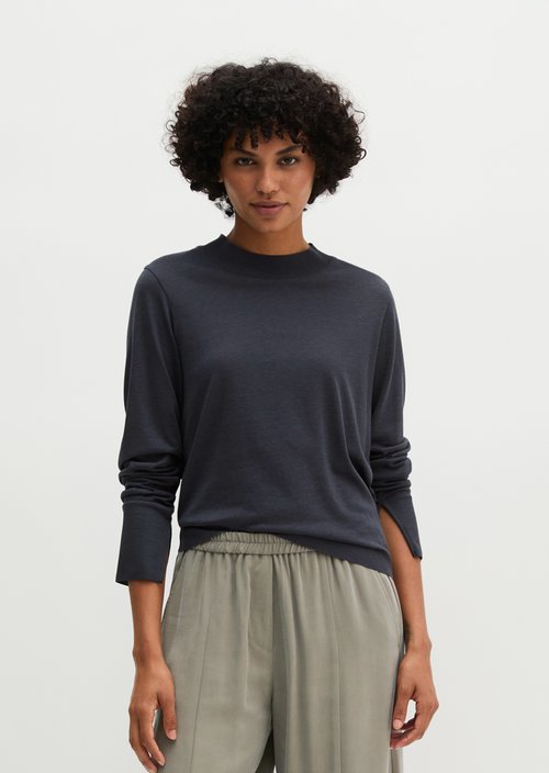 Luxury longsleeve relaxed — Martime Blue