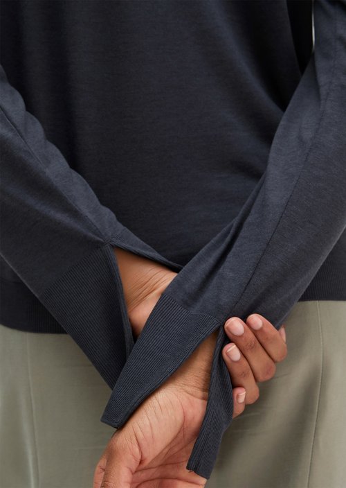 Luxury longsleeve relaxed — Martime Blue