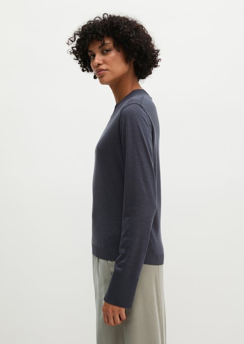 Luxury longsleeve relaxed — Martime Blue