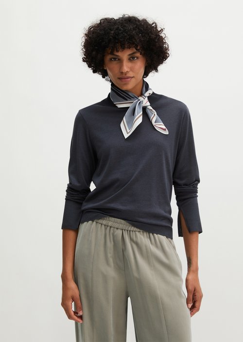Luxury longsleeve relaxed — Martime Blue