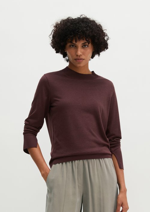 Luxury longsleeve relaxed — Black Cherry
