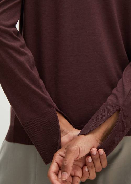 T-shirt long de luxe relaxed Black Cherry en vue détaillée