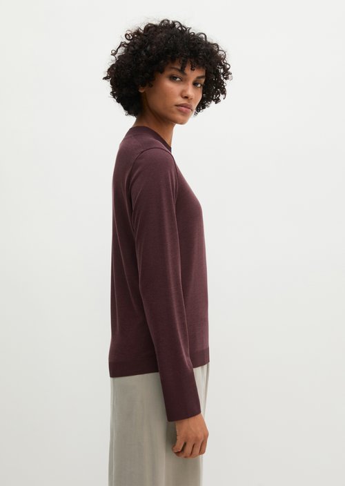 Luxury longsleeve relaxed — Black Cherry