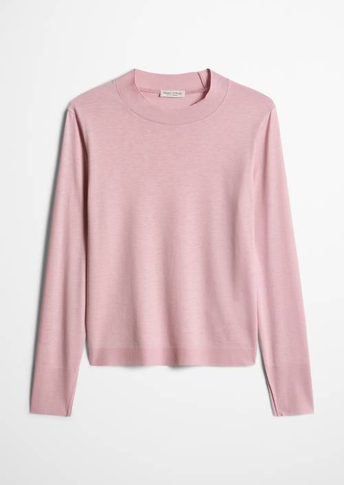 T-shirt long de luxe relaxed Misty Rose en vue isolée sans mannequin