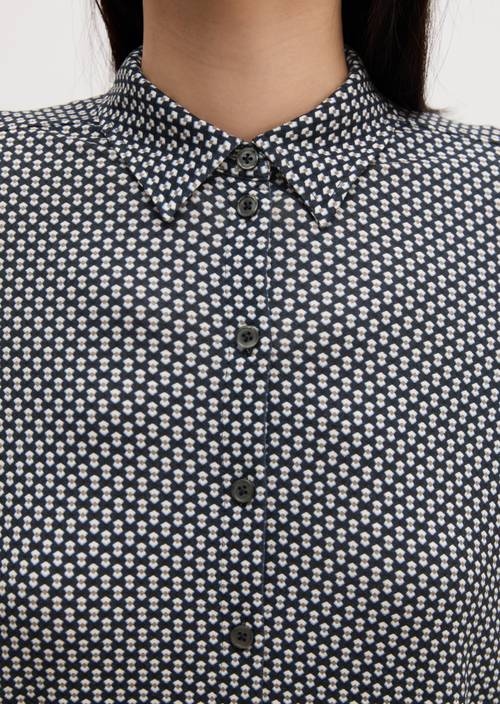 Print-Jerseybluse regular Light Blue in Detailansicht