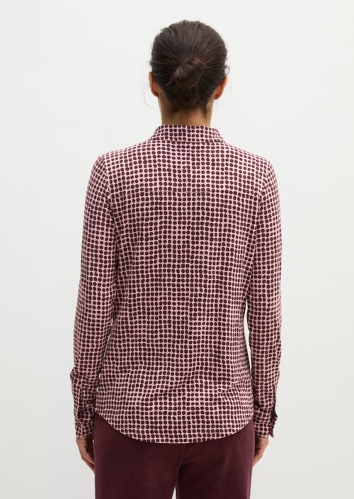 Regular print jersey blouse — Medium Pink
