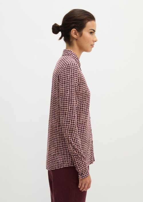 Regular print jersey blouse — Medium Pink