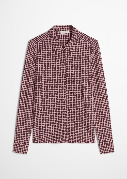 Regular print jersey blouse — Medium Pink