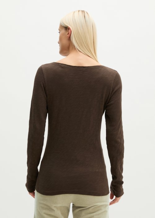 Submarine Long-Sleeve Shirt, Regular Fit — Burnt Coffee