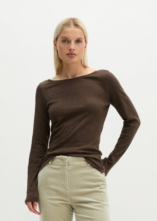 Submarine Long-Sleeve Shirt, Regular Fit — Burnt Coffee